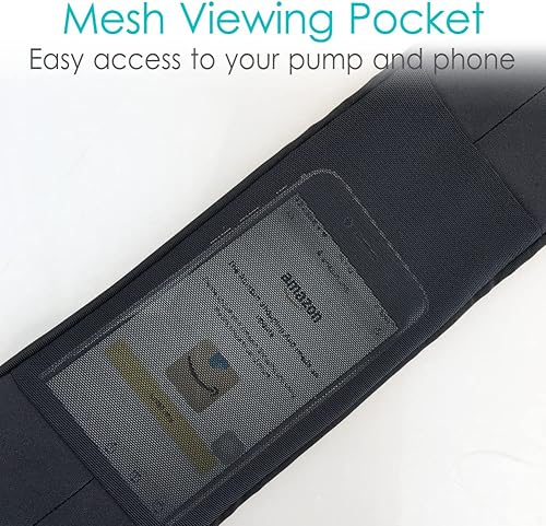 Miniatura 2 de Cinturón de bomba de insulina con bolsa de malla para una fácil operación, soporte médico diabético T1D accesorios banda de cintura con ranuras para