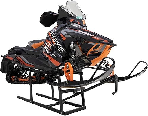 Miniatura 2 de Black Ice Exclusivo elevador y soporte de trabajo para motos de nieve de lujo, capacidad de 700 libras