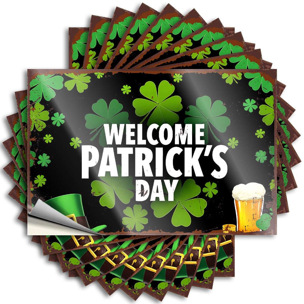 Decal - Personalized Wall Welcome to St. Patrick's Day Celebration! for Silicone Goods(6X9CM)