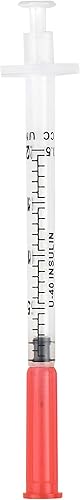 Miniatura 3 de Brandzig Jeringas de insulina para mascotas U-40 29G 1/2cc, 1/2 pulgadas, paquete de 100 unidades