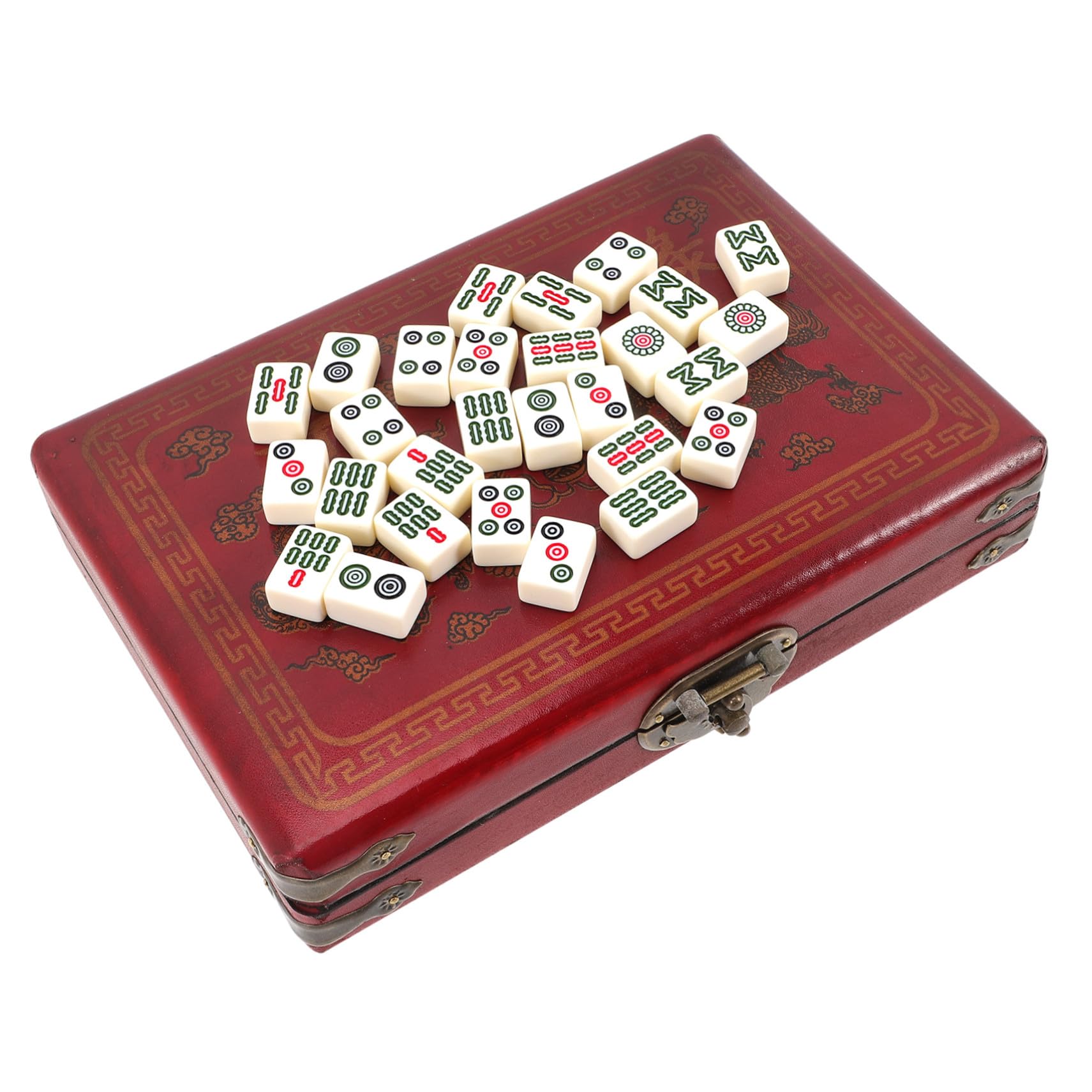 Kleiner Mahjong Satz 20, Acryl Holz, Tragbar für Reisen und Partys