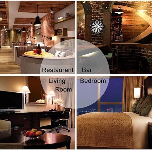 Miniatura 6 de Mini T28 E26 - Luces LED de noche de 1 W, bombilla pequeña de bajo vatio, equivalente a 10 W, ultra blanco cálido, 2200 K, luces decorativas ámbar,