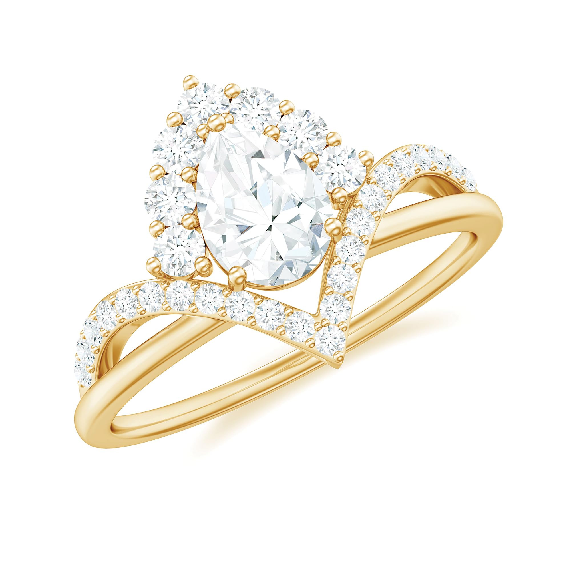 Certified Moissanite Designer Engagement Ring for Women | 1.50 CT | D-VS1 Quality