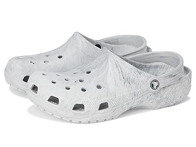 Crocs Classic Marbled Tie-Dye Clog Clog Shoes Grey Swirl