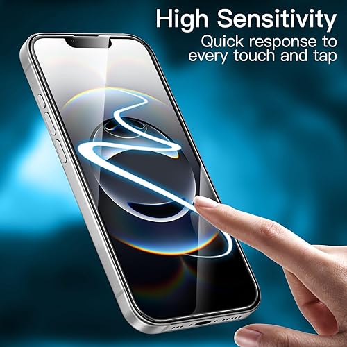 Miniatura 5 de JETech Protector de pantalla de cobertura completa para iPhone 16e de 6.1 pulgadas 2025, película de vidrio templado 9H, compatible con fundas,