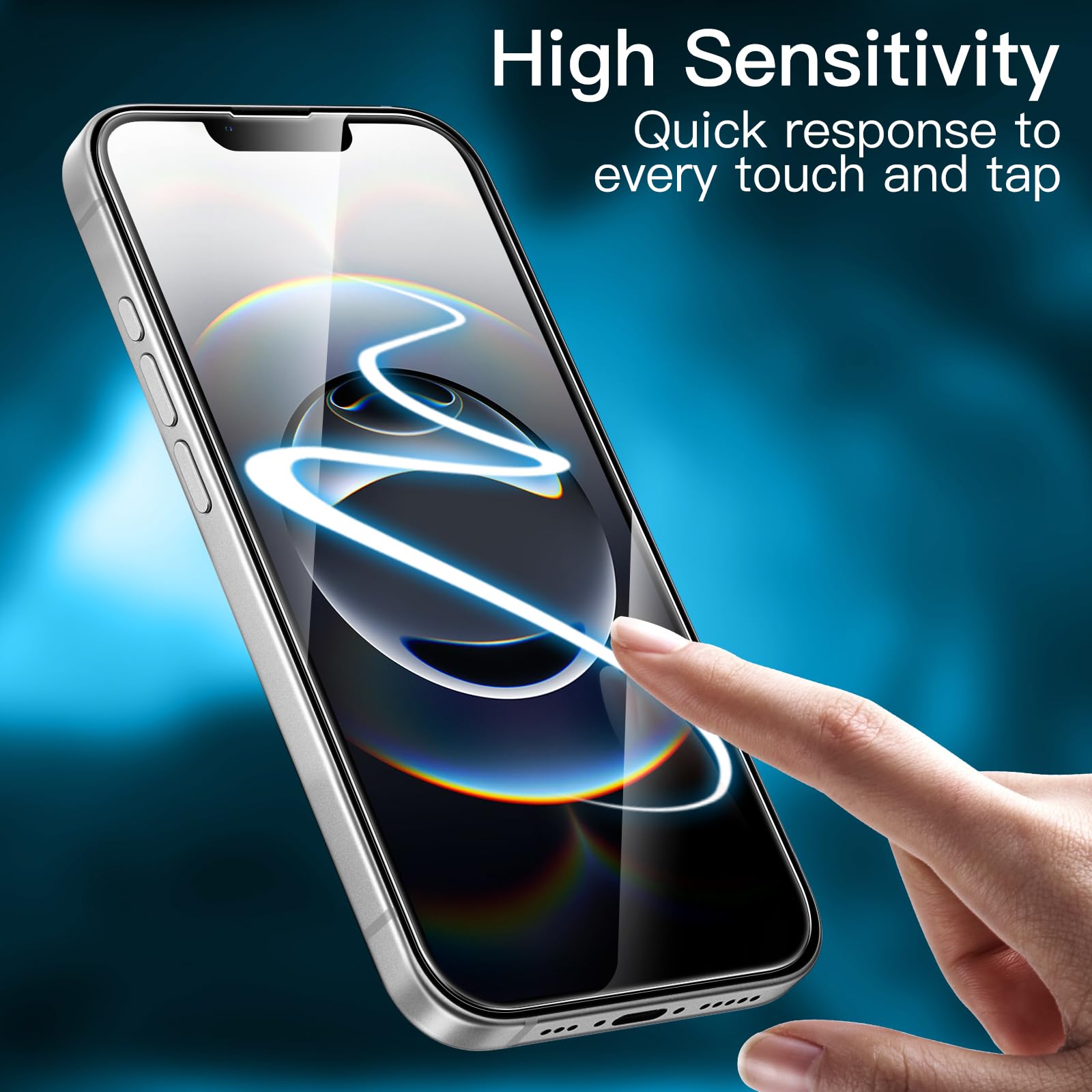 JETech Pellicola Protettiva a Copertura Totale per iPhone 16e 6,1 Pollici 2025, 9H Vetro Temperato Film, Compatibile con Cover, HD Chiaro, Pacco da 3