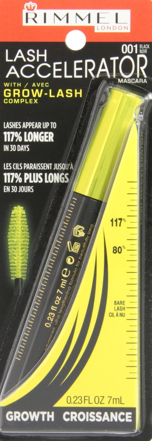Rimmel Lash Accelerator Mascara Black, 0.23 Ounce