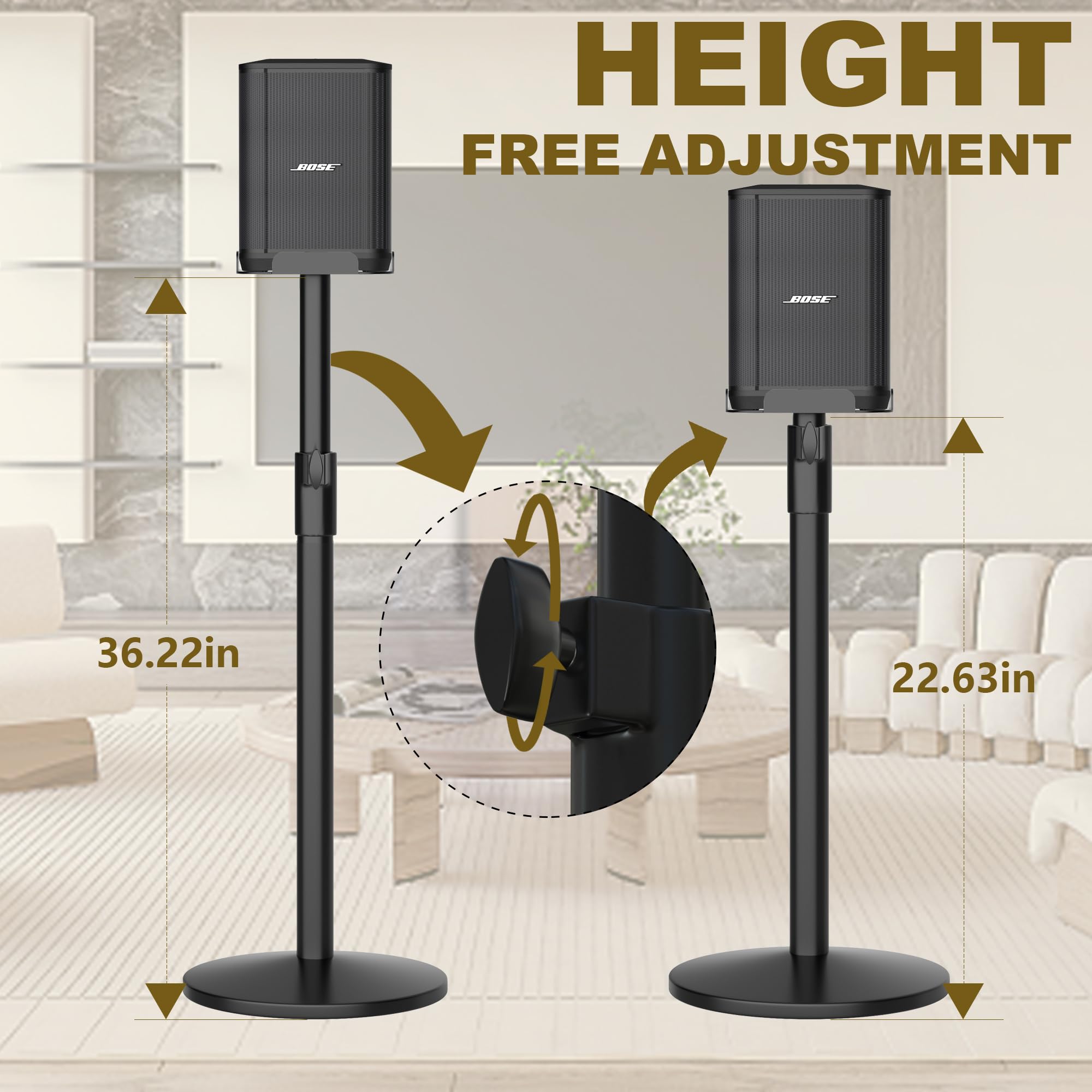 Speaker Stand for Bose S1 Pro/ S1 Pro+ Floor Stand, All Metal