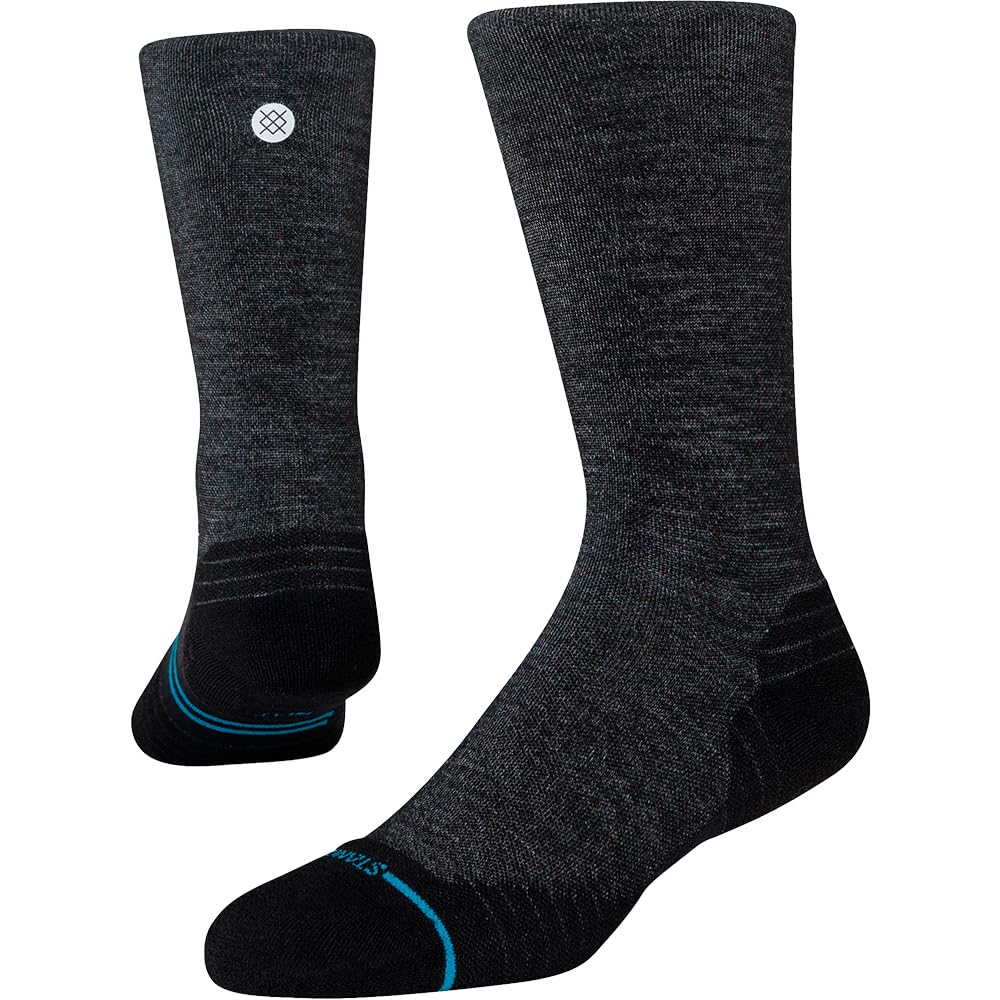 Stance Crew Socks - Merino Wool - Light Wool, Black, Large