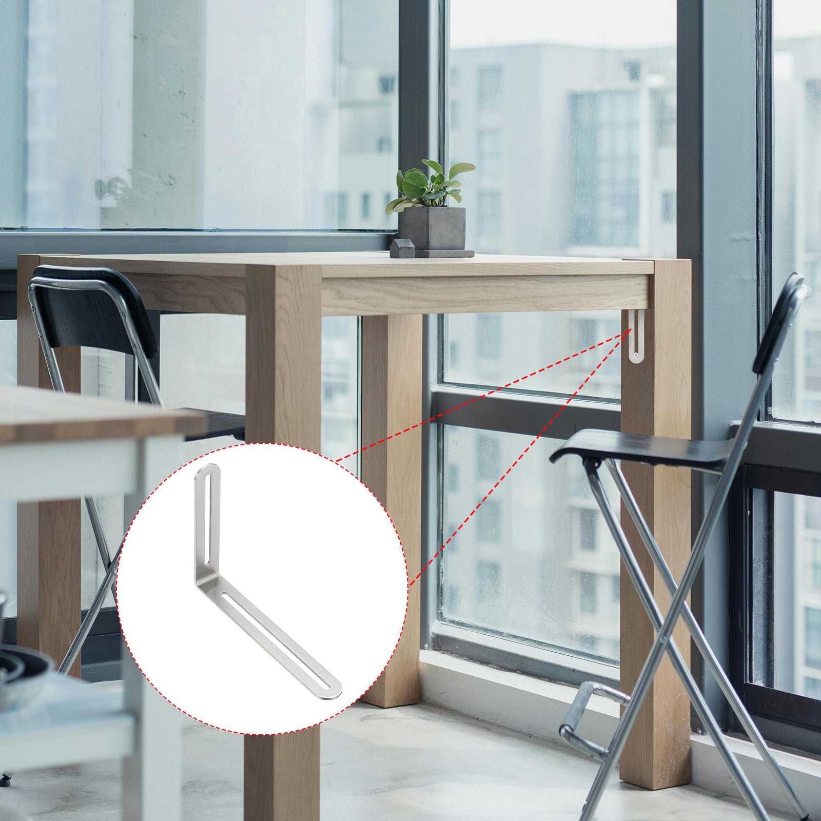 PATIKIL 6 1/2" Adjustable L-Shape Corner Brace with Slot - Image 4