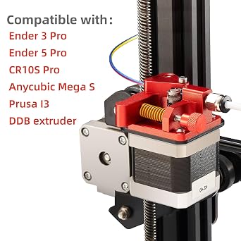 Updated Dual Gear Ender 3 Extruder, Dual Hardened Steel Drive Gear CR10S Pro Extruder Blue Compatible for Ender 3 V2, Ender 3 Pro,Ender 3 Max,Ender 5/CR10,3D Printer 1.75 mm Filament Extruder Left