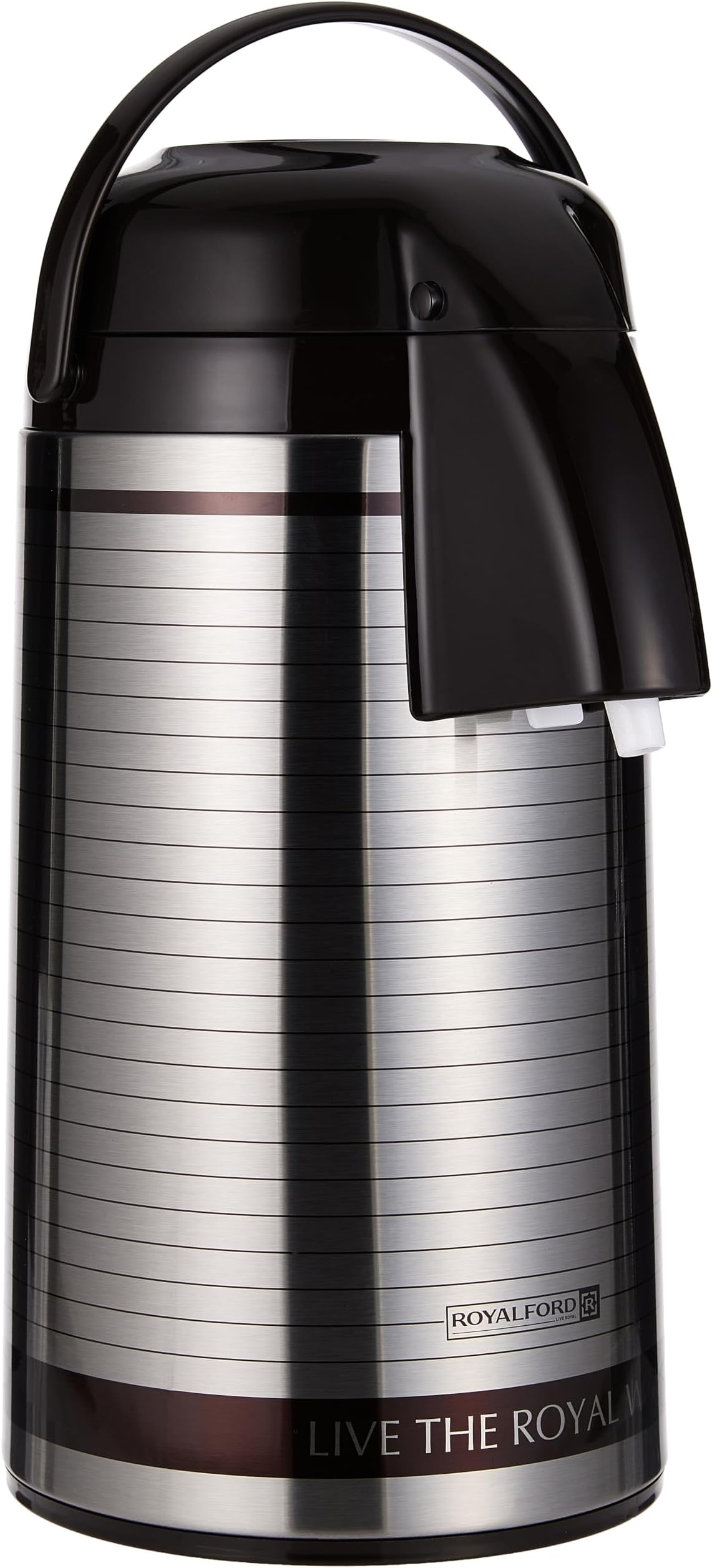 Royal Ford Airpot Glass Vacuum Flask 3 Litre, Multicolor