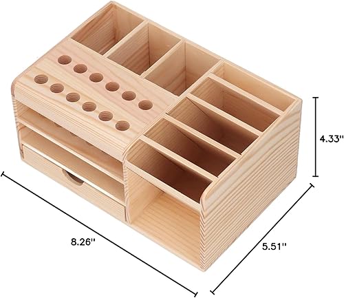Miniatura 10 de Herramienta de reparación, Caja de herramientas de reparación de madera, Caja de piezas de herramientas de madera sintética con s, Sto clasificado