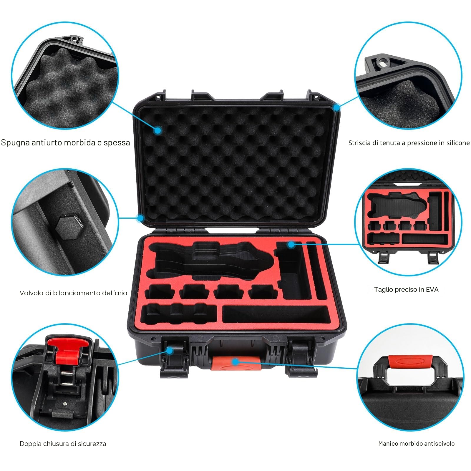 FPVtosky Mavic 4 Pro Case, Custodia Impermeabile Per Drone Dji Mavic 4 Pro, Custodia Portatile Per Dji Mavic 4 Pro Fly More Combo Accessori(Solo Caso)