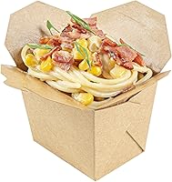 Vista 6 de Restaurantware Bio Tek - Cajas chinas de 8 onzas para llevar, 25 cajas de comida a prueba de grasa, con bloqueo de pestañas, papel kraft