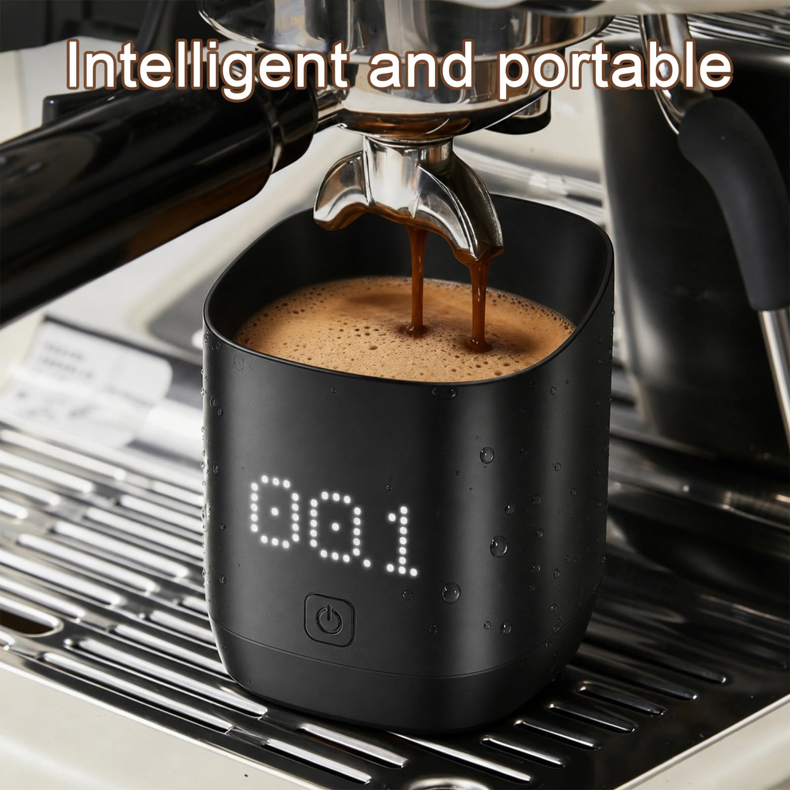 Balance à café numérique avec écran LED - Doseur numérique - Avec minuterie - Rechargeable - 0,1 g - Design simple - Conçu pour les baristas et les amateurs de café