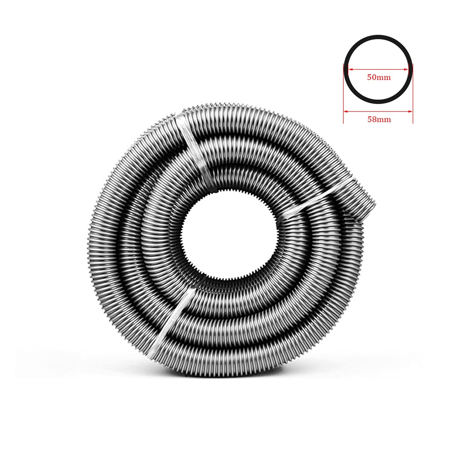 Manguera Larga Flexible Manguera de aspiradora de 50 mm, Tubo de Fuelle de fábrica, Tubo de aspiradora, Tubo Blando(2m (50mm))