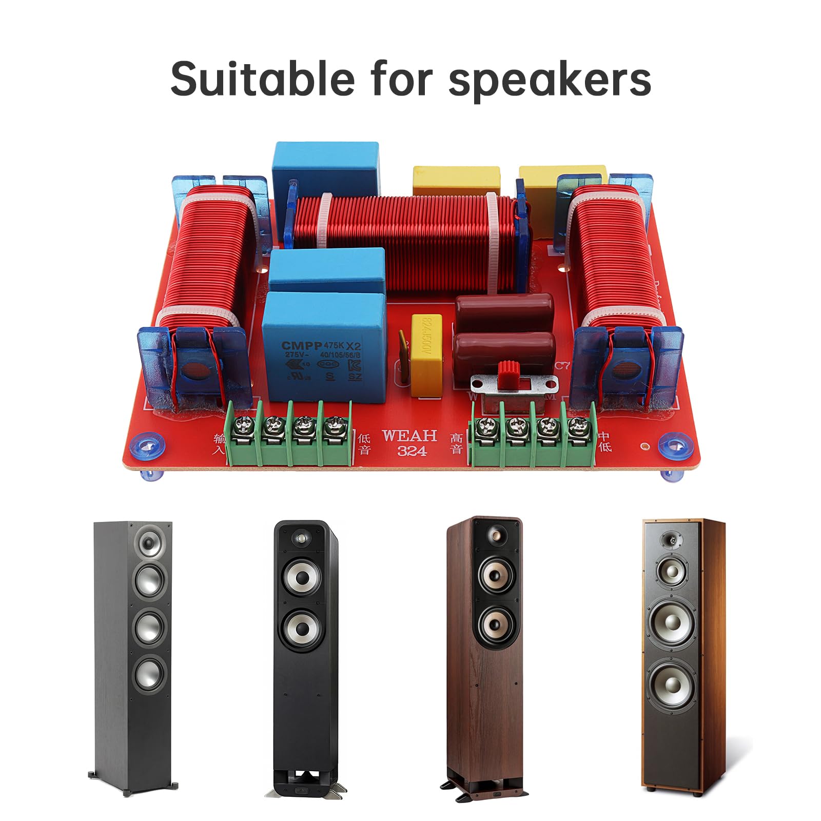 Amazon.com: DriSentri 3 Way Crossover, 400W Adjustable 4-8 Ohm 3