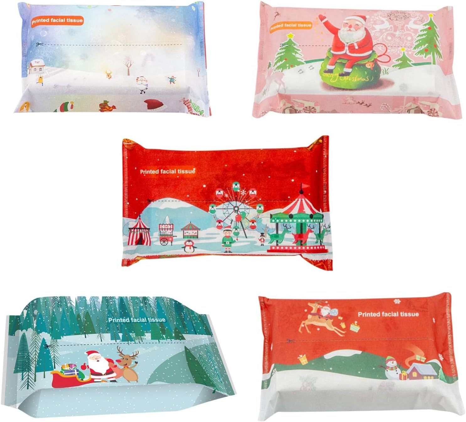 MagicXflow Christmas Paper Towels, Cute Xmas Theme Designs 3Ply Silky Smooth