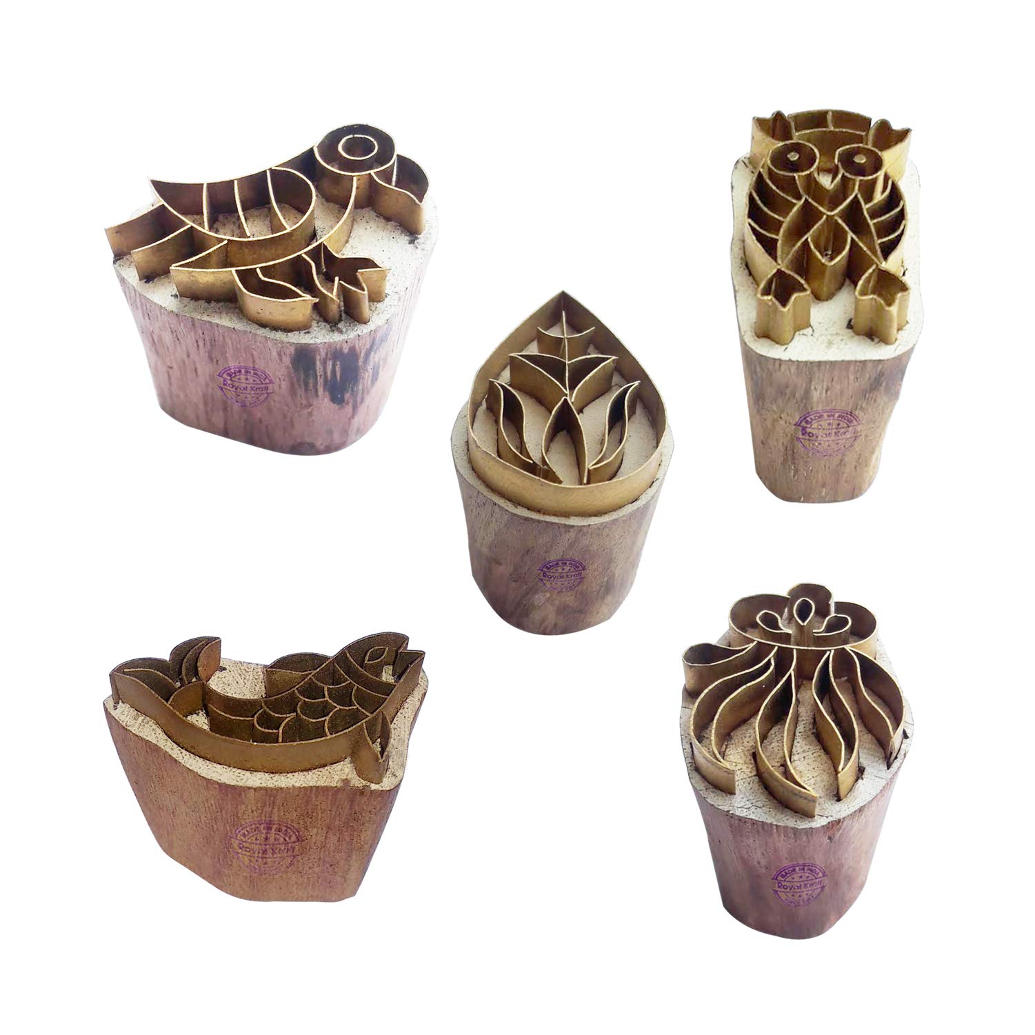 Royal Kraft Floral Brass Wooden Printing Stamps (Set of 5) - DIY Clay, Pottery Blocks BHtag0018 (B08JJ2Y9WM) Amazon Price History, Amazon Price Tracker