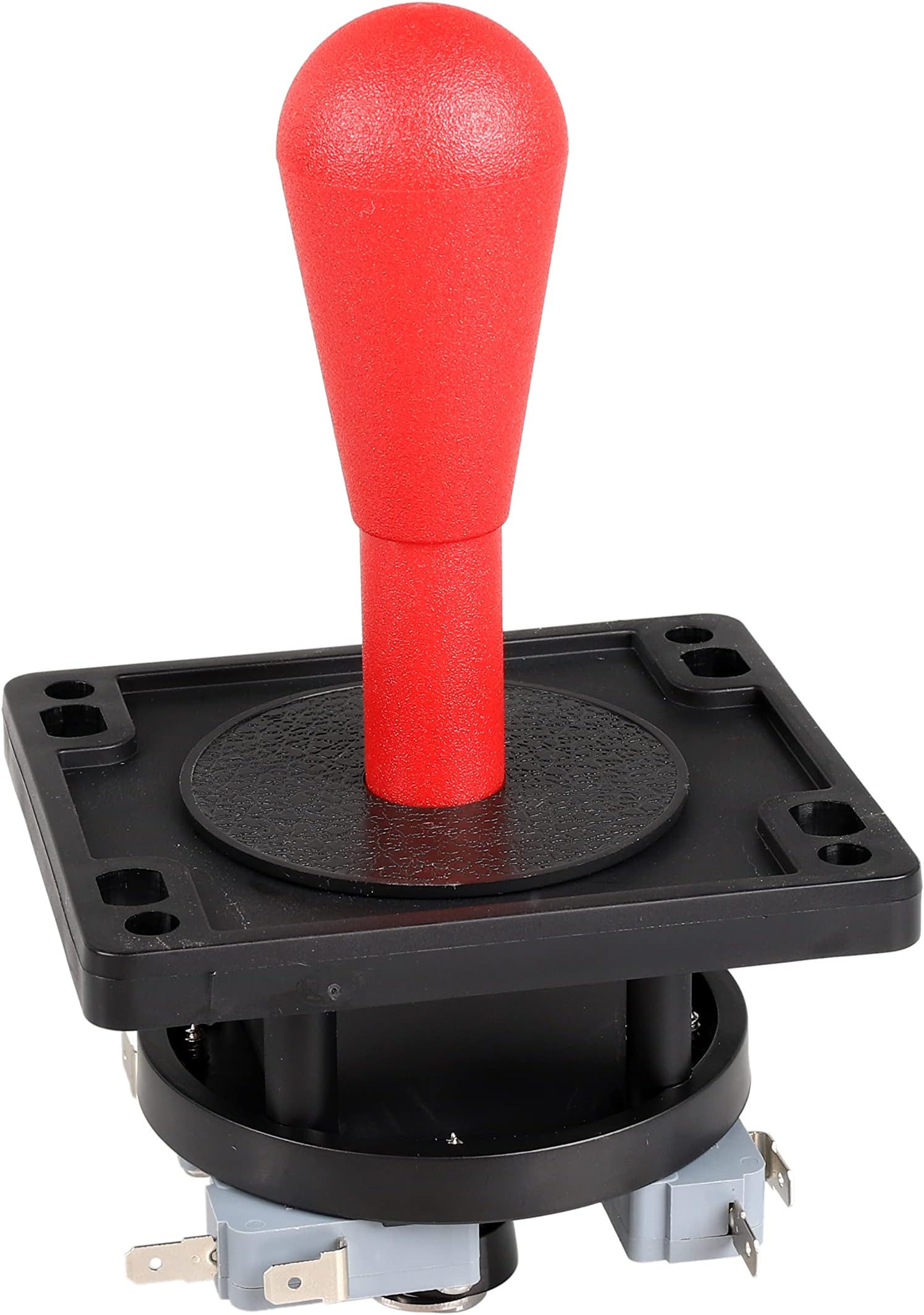 EG STARTS American Style Arcade Competition 2Pin Bat Joystick Switchable from 8 Ways Operation, Elliptical Handle, Precision 8-Way 0.187" (4.8mm) Terminal (Red)