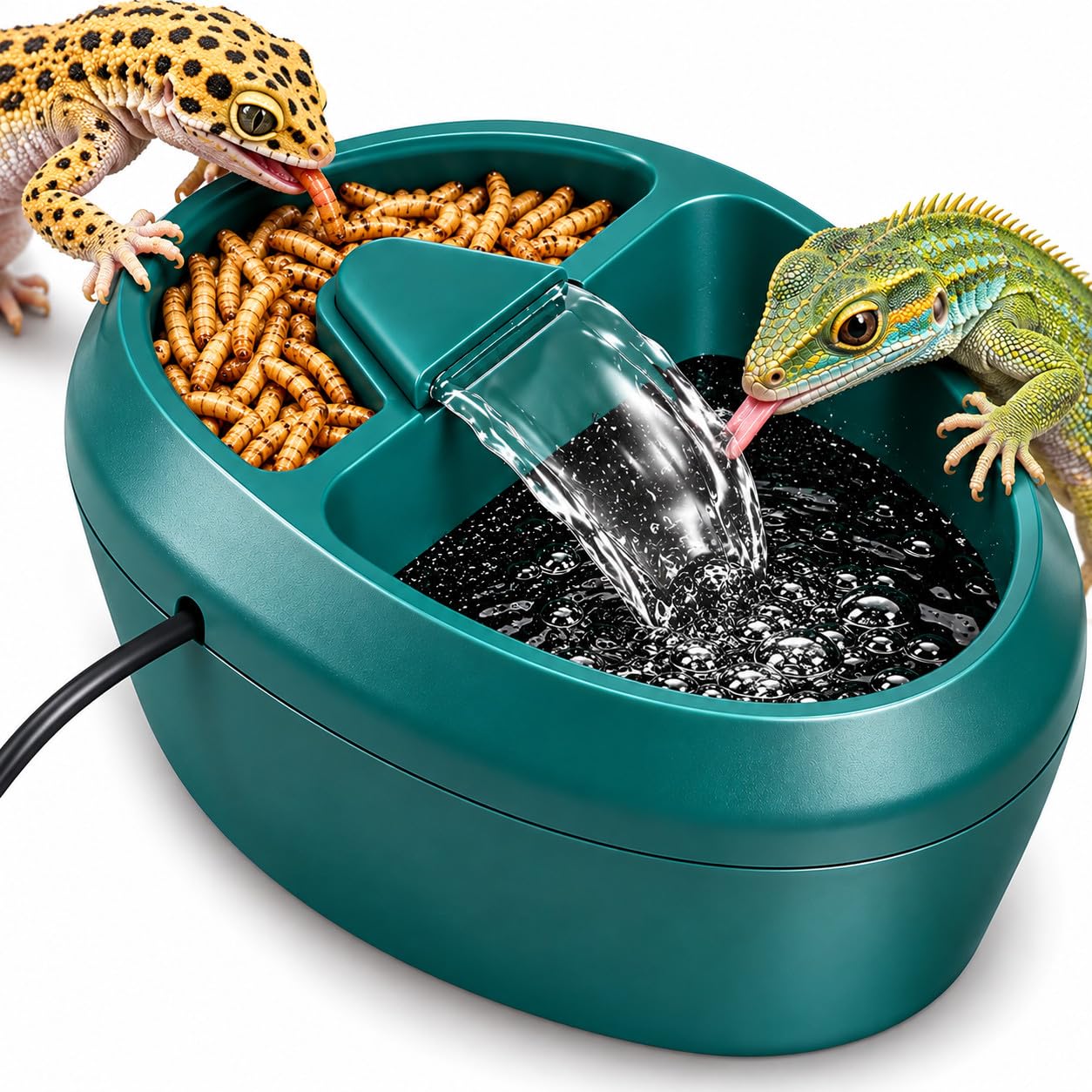 爬虫類保温器具セット（水棲カメの飼育に使用） Amazon | 爬虫類 自動給水器 ウォーターディスペンサー 噴水式 水飲み