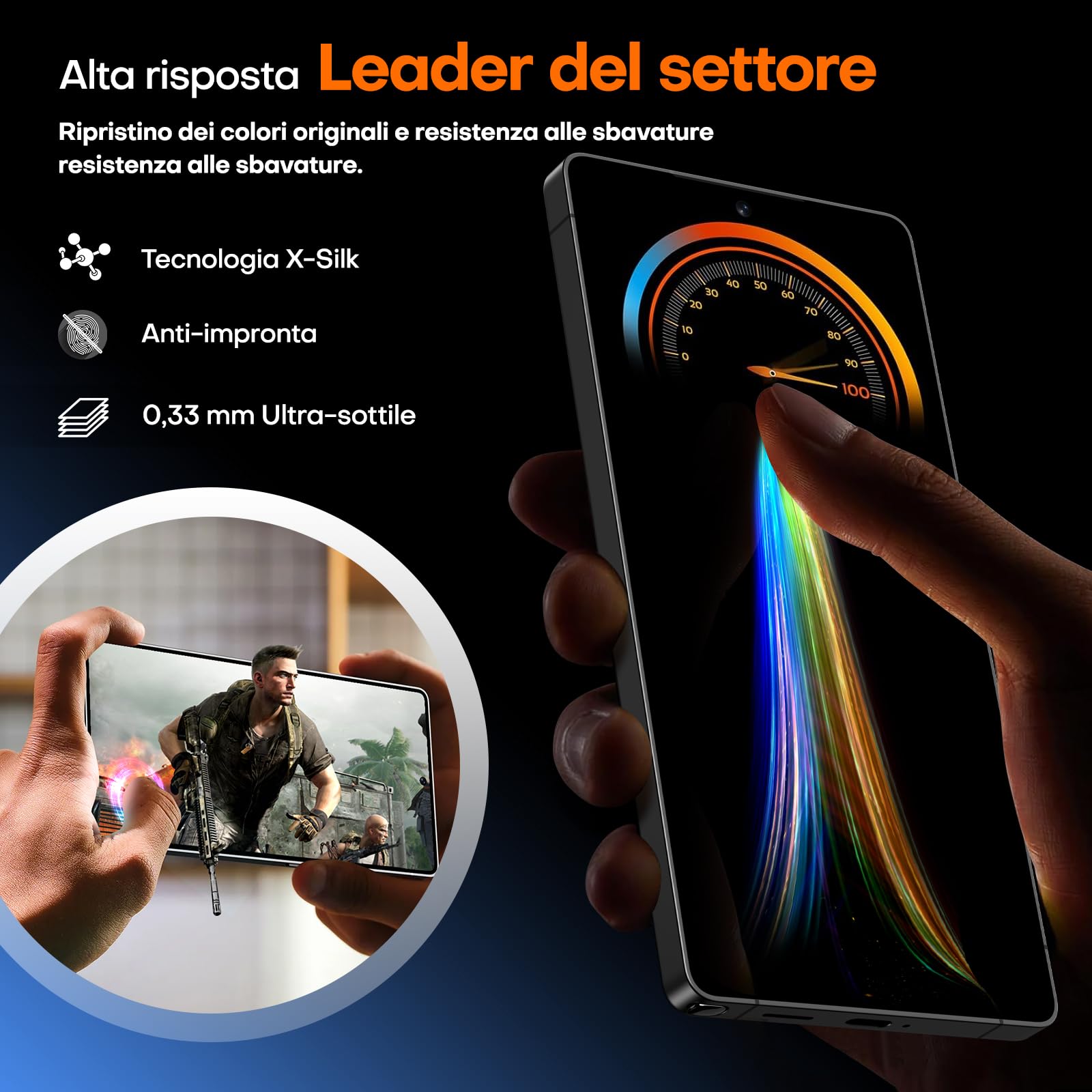 LϟK 2 Pezzi Vetro Temperato per Samsung Galaxy S25 Ultra Pellicola Protettiva 9H Durezza Senza Bolle HD Schermo Protettivo Facile Kit D'Installazione