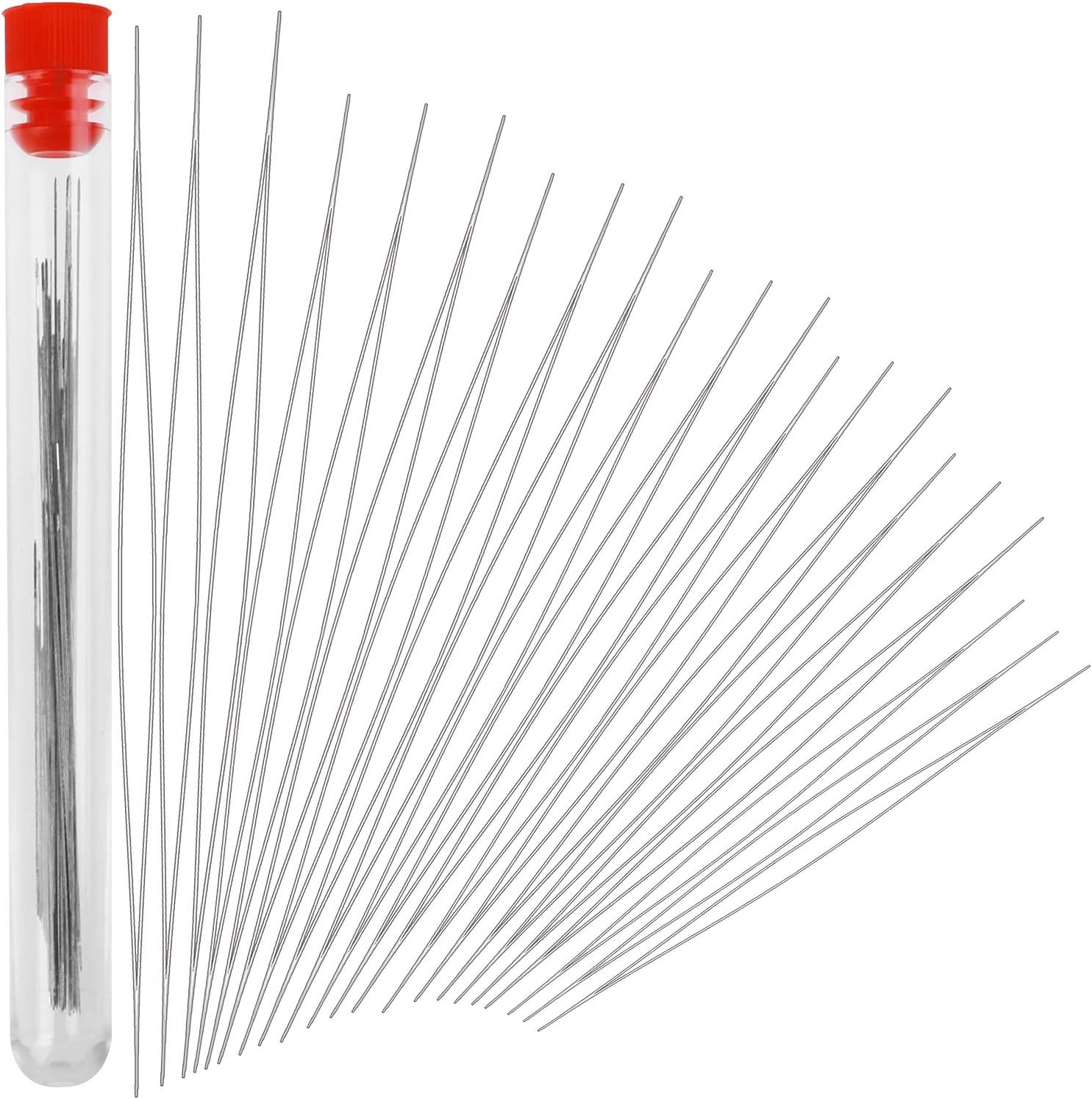 35 pcs (7Size) Beading Needles Stainless Needles Big Eye