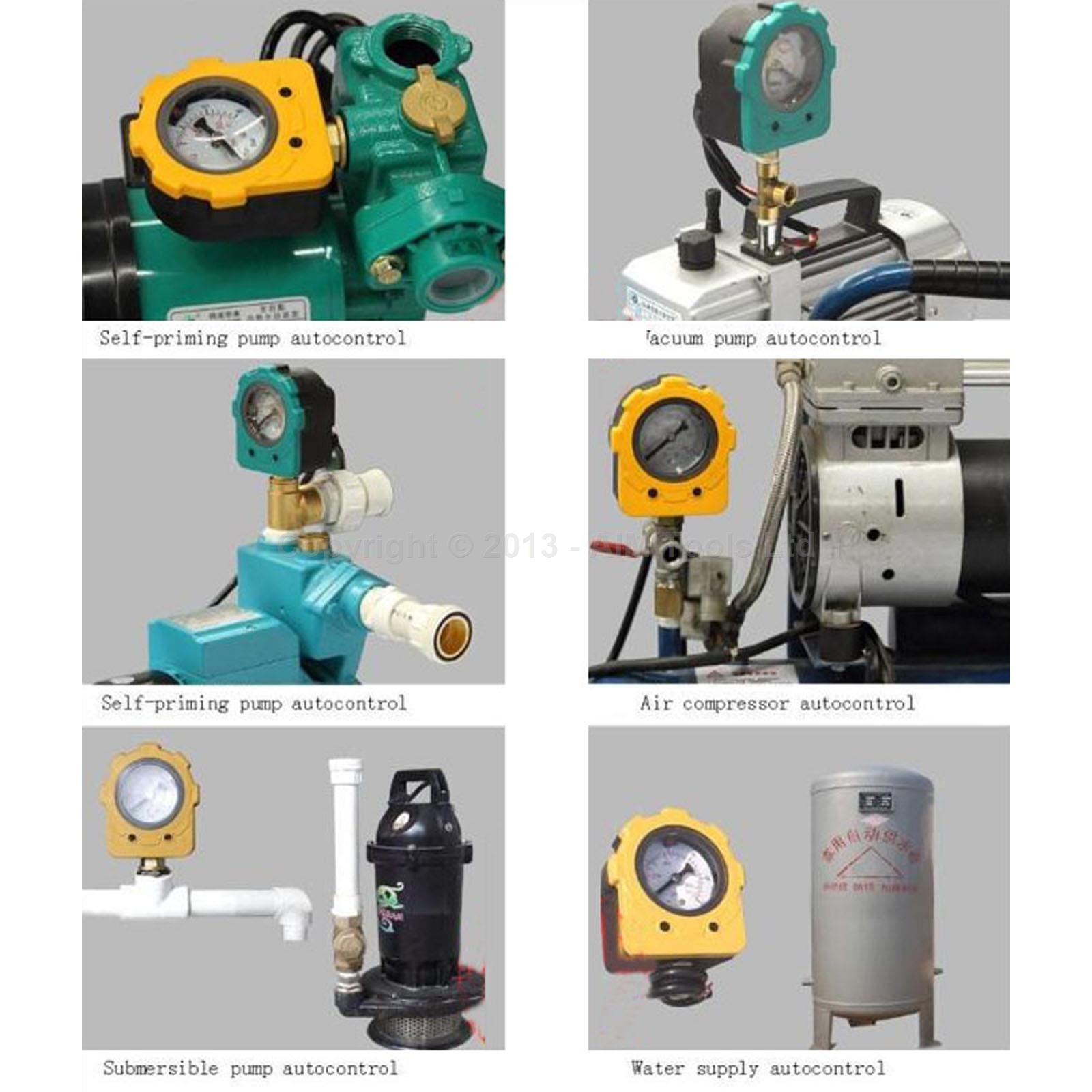 KATSU Interruttore di Controllo Automatico della Pressione della Pompa dell'Acqua, Regolatore Elettronico della Pressione Regolabile, per Pompa Sommersa, Pompa da Giardino, Compressori d'Aria