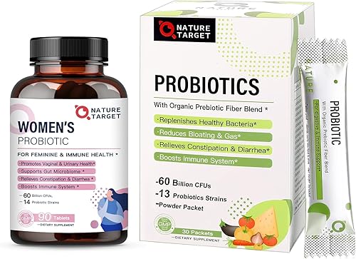 Probióticos para mujeres, probióticos y prebióticos, arándano y D-manosa, 50 mil millones de UFC, probióticos orgánicos para la salud digestivasalud