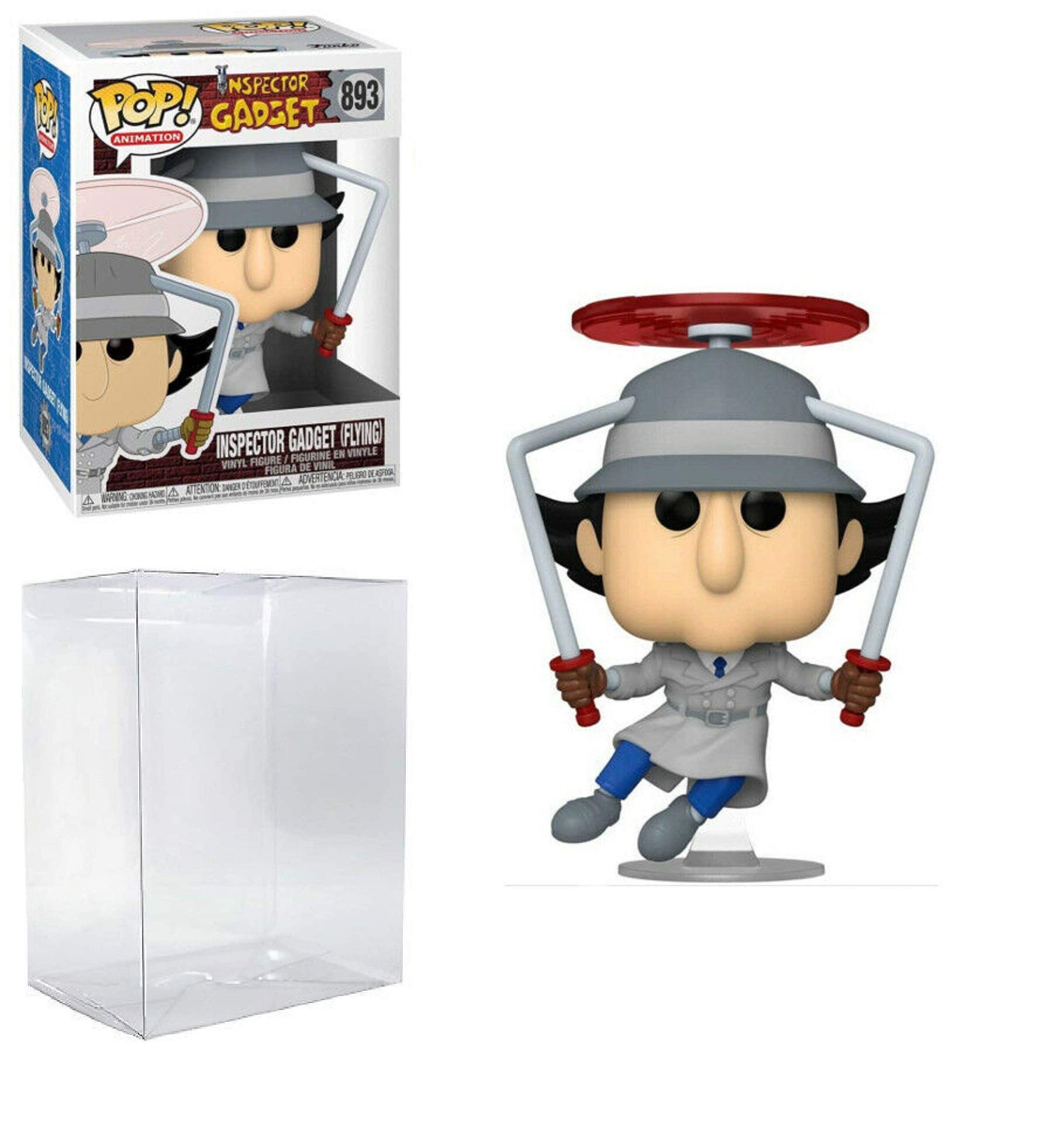 Inspector Gadget Flying Pop #893 Pop Animation: Inspector Gadget Vinyl Figure (Bundled with EcoTEK Plastic Protector to Protect Display Box)