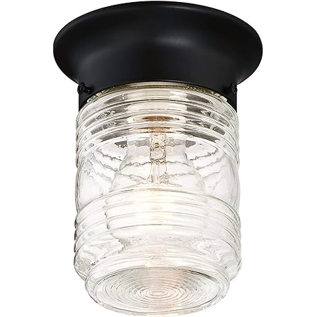 Jelly Jar Flush Mount Ceiling Light Fixture