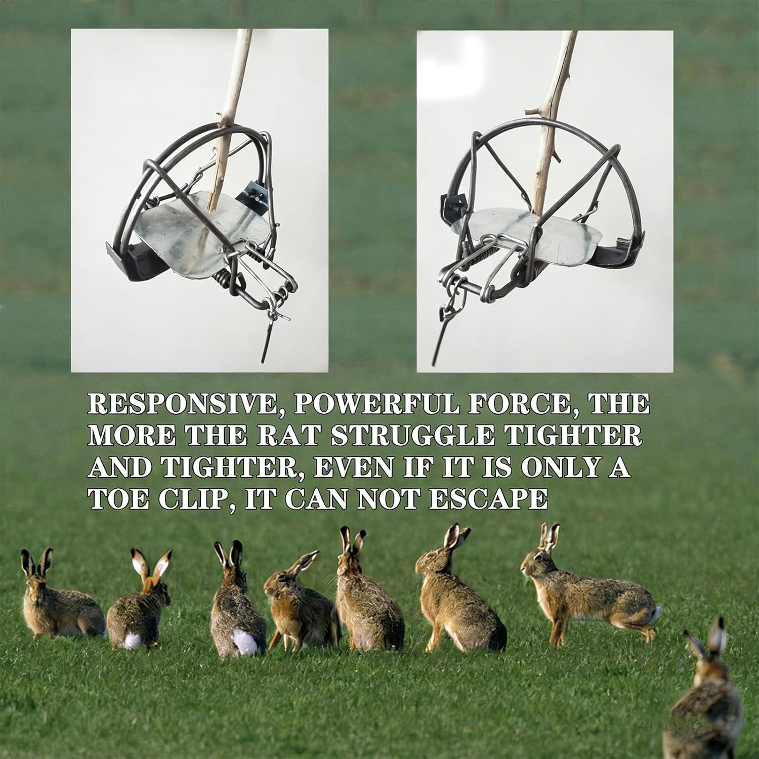 2 Pack Best Mole Rat Trap Repellent Kit Stainless Steel Professional Grade Weatherproof-Reusable,Easy Set Below Ground (S-5IN)