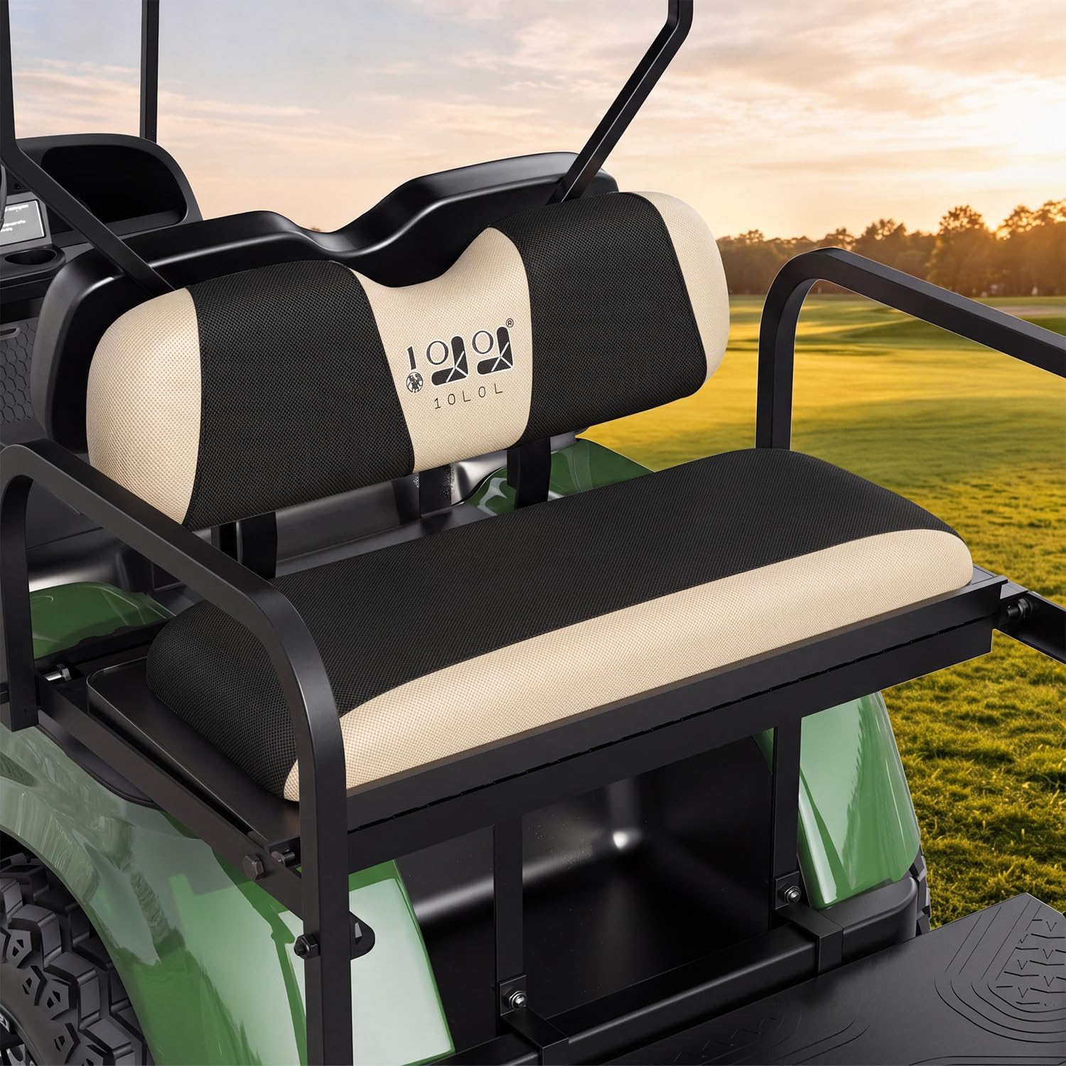 10L0L Universal Golf Cart Rear Seat Cover Dress UP Older Golf Cart Durable Breathable Material Fit Like a Glove for Yamaha EZGO and Club Car, Easy to Install