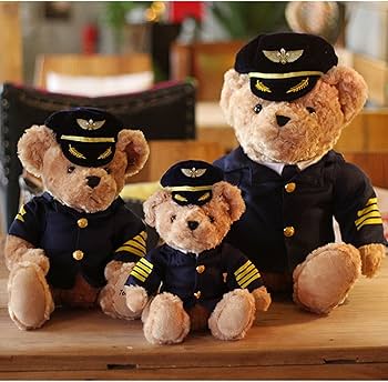 テディーベア　パイロットベア ぬいぐるみ 約30cm タグ付き テディーベア パイロットベア ぬいぐるみ 約30cm タグ付き オリジナル