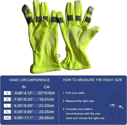 Miniatura 3 de Guantes reflectantes para control de seguridad de tráfico, equipo de correr iluminado, alta visibilidad y fácil de ver, gran flexibilidad en el