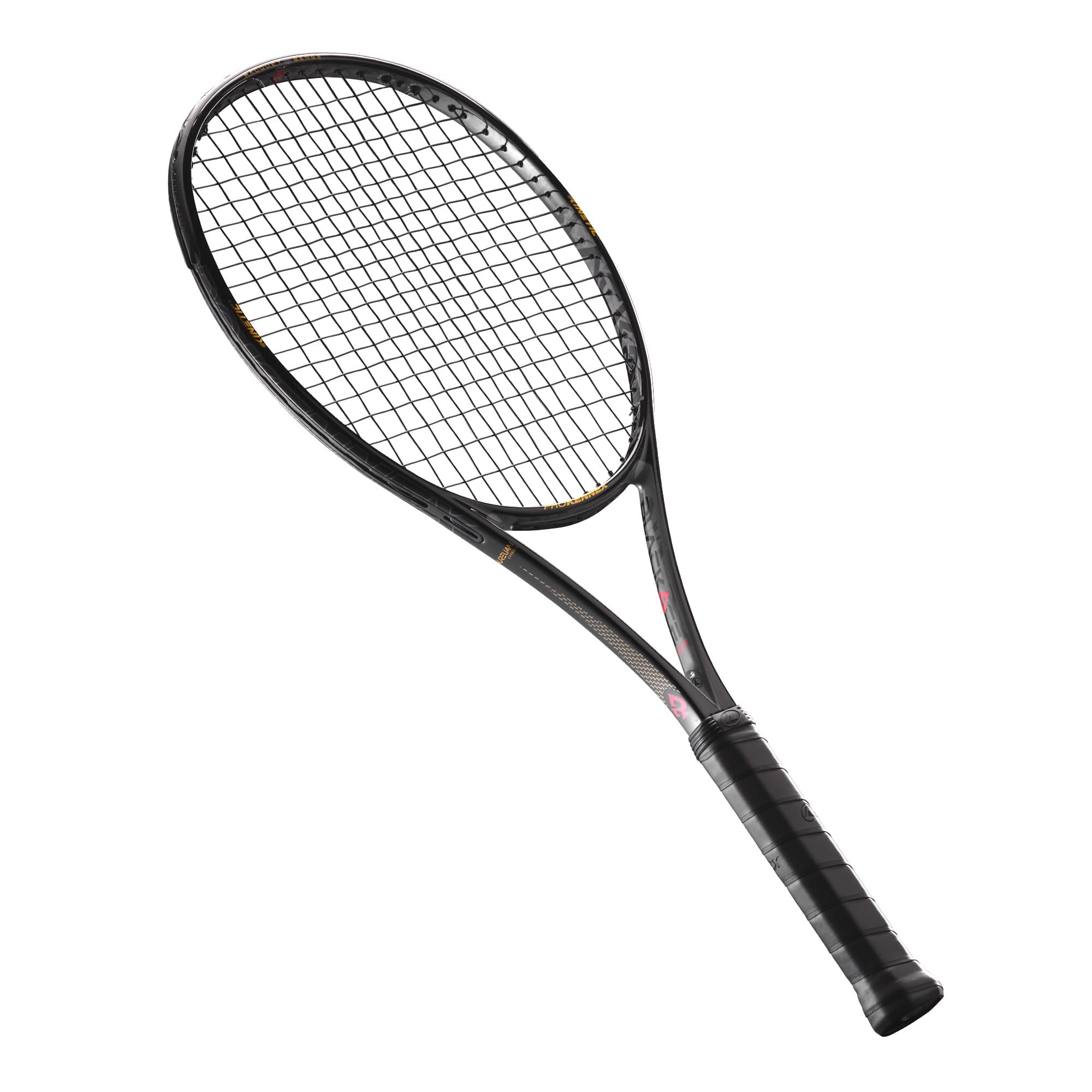 Pro Kennex Black Ace Pro 305g racchetta da tennis in Aurelian Carbon con tecnologia anti vibrazione Kinetic System e FlexLogic. Body da 27". Schema corde 16x19. Per gioco aggressivo d'attacco.