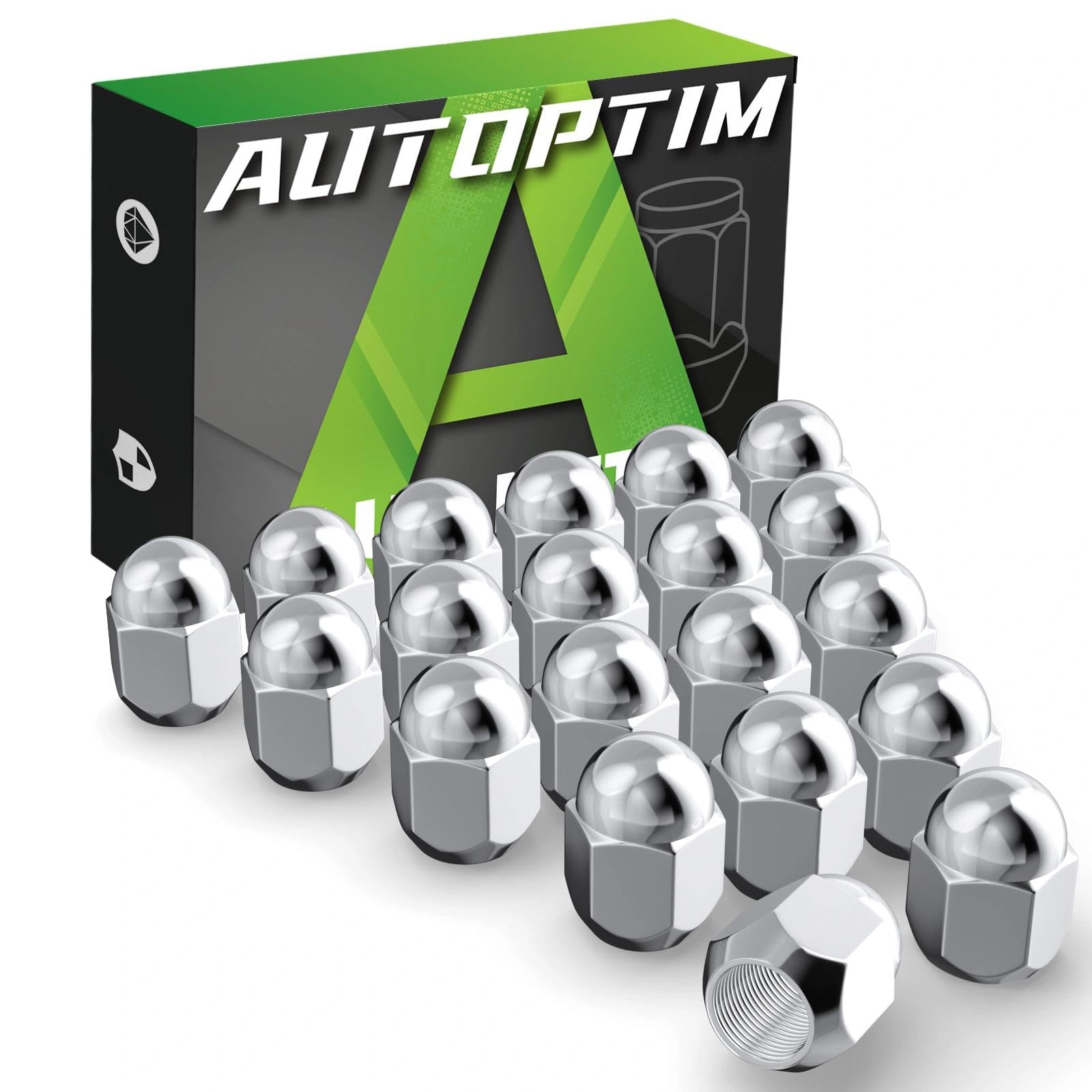 AUTOPTIM M12x1.25 OEM Lug Nuts - 20 Pcs Chrome for Subaru Factory Wheel