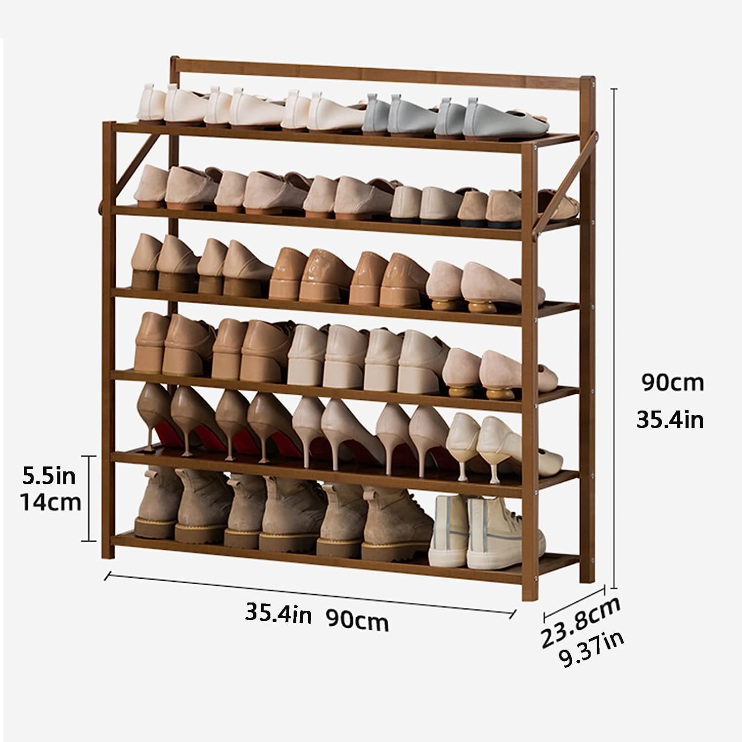 Amazon.com: FENOKD Multifunctional Bamboo Shoe Rack Free Standing