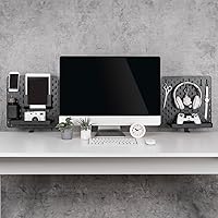 Vista 8 de EHO Tablero de clavijas de escritorio con abrazadera, paquete de 2 (tamaño combinado de 27 x 14 pulgadas), divisor de privacidad, panel de división