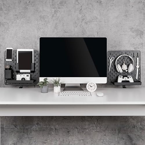 Miniatura 10 de EHO Tablero de clavijas de escritorio con abrazadera, divisor de privacidad de 13.5 x 14 pulgadas, panel de división de escritorio, organizador