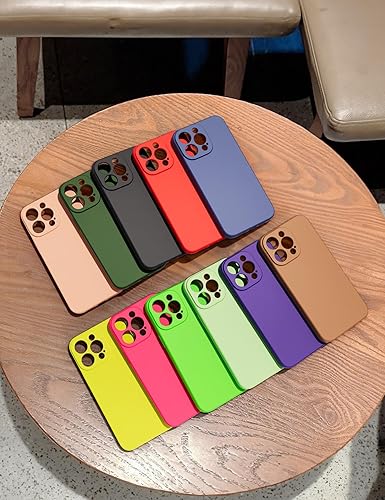 Miniatura 2 de Facweek Funda de silicona líquida compatible con iPhone 14 Pro Max, funda protectora de cuerpo completo, a prueba de golpes, funda delgada para