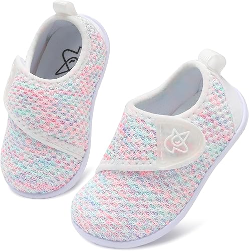 LeIsfIt Baby Shoes Boys Girls First Walking Shoes Non-Slip Infant Sneakers Lightweight Slip-on Crib Sneakers for First Walkers
