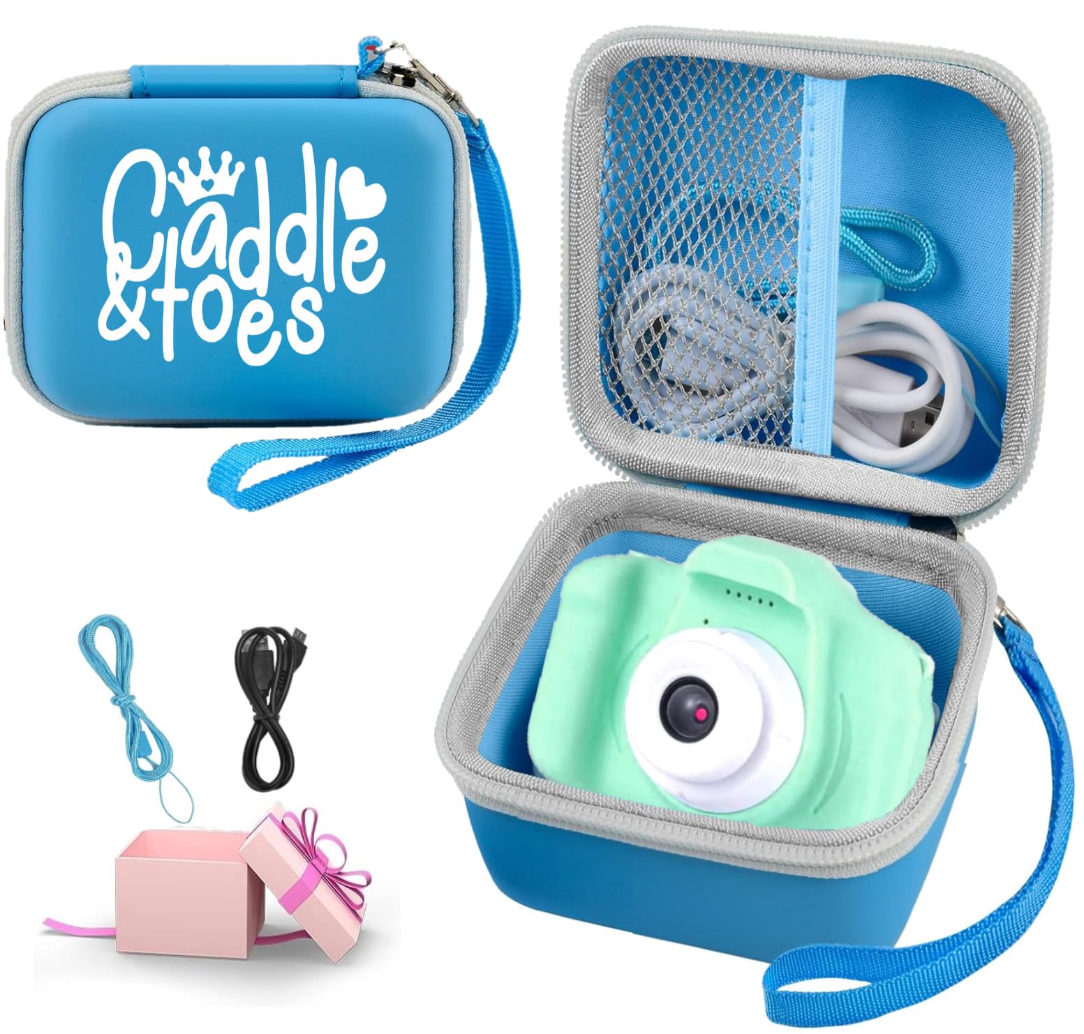 CADDLE & TOES Kids Camera with Camera Case for Kids Aged 4-12 Yrs,1080P HD Toddler Digital Video Camera,Childrens for Boys/Girls,Perfect Christmas/Birthday Gifts (Green Camera with Case) (B0CK4KD66B) Amazon Price History, Amazon Price Tracker