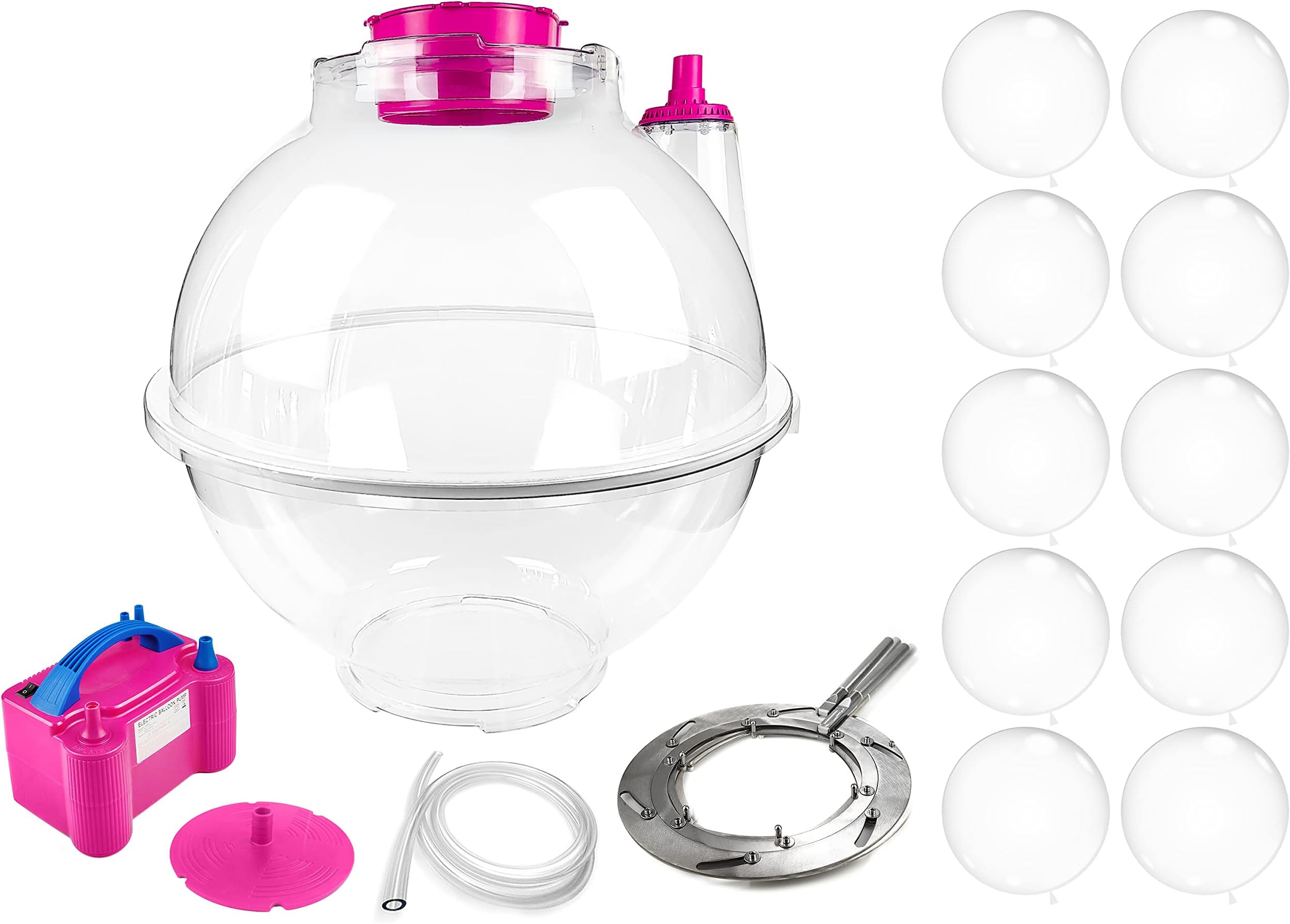 BLOONSY Balloon Stuffing Machine + (10 Pack) BLOONSY 24 inch Bobo Stuffing Balloons