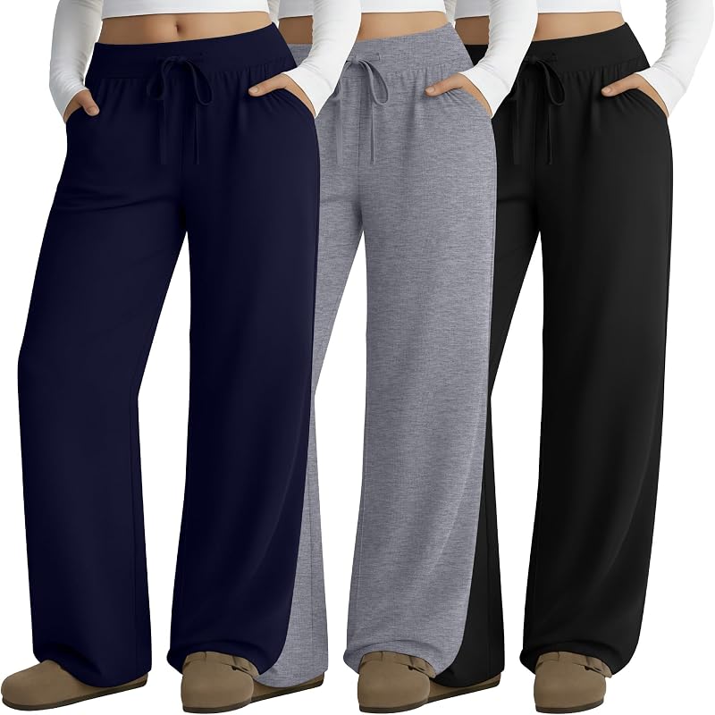 3 Pack Women's Plus Size Lounge Pants