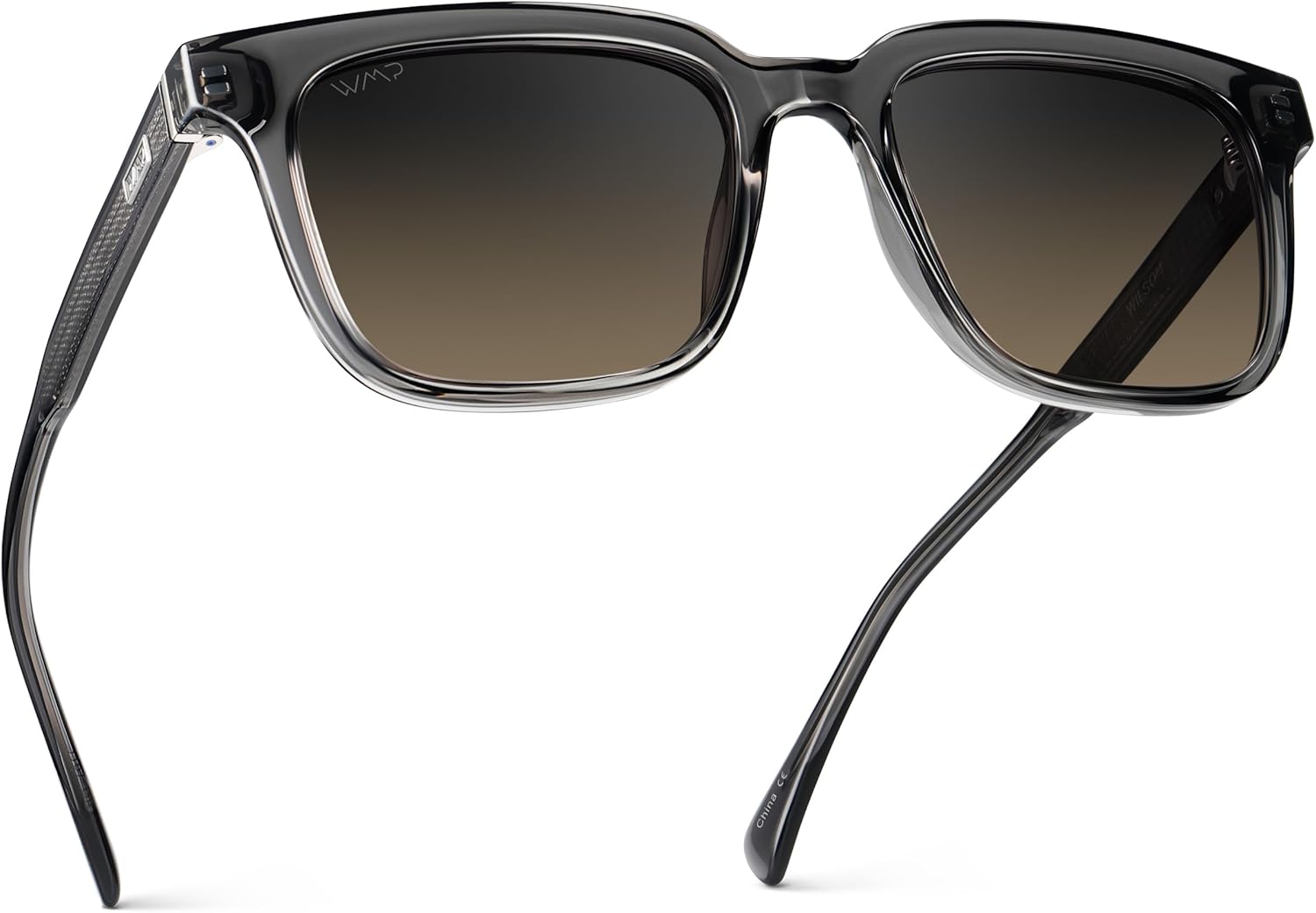 WMP Eyewear - Men's Polarized Sunglasses: Bold Modern Square Design, Acetate Frame, UV Protection