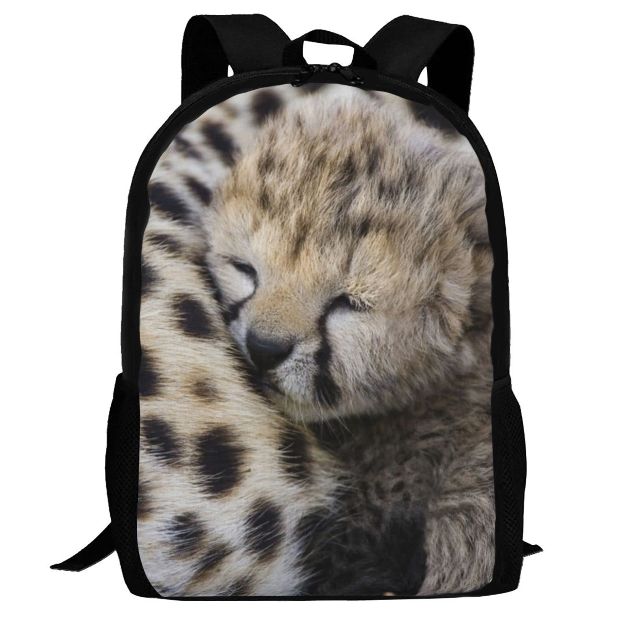 HUIANBPO Cute Baby Cheetah Leopard Backpack,Lightweight School College Bookbag Casual Student Travel Laptop Daypack - 17inch