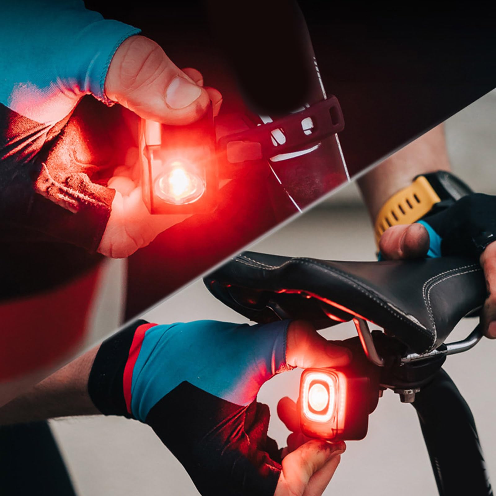 Fanale posteriore per guida notturna/ciclismo LED luce bici 8 modalità USB ricaricabile bici posteriore notte guida posteriore