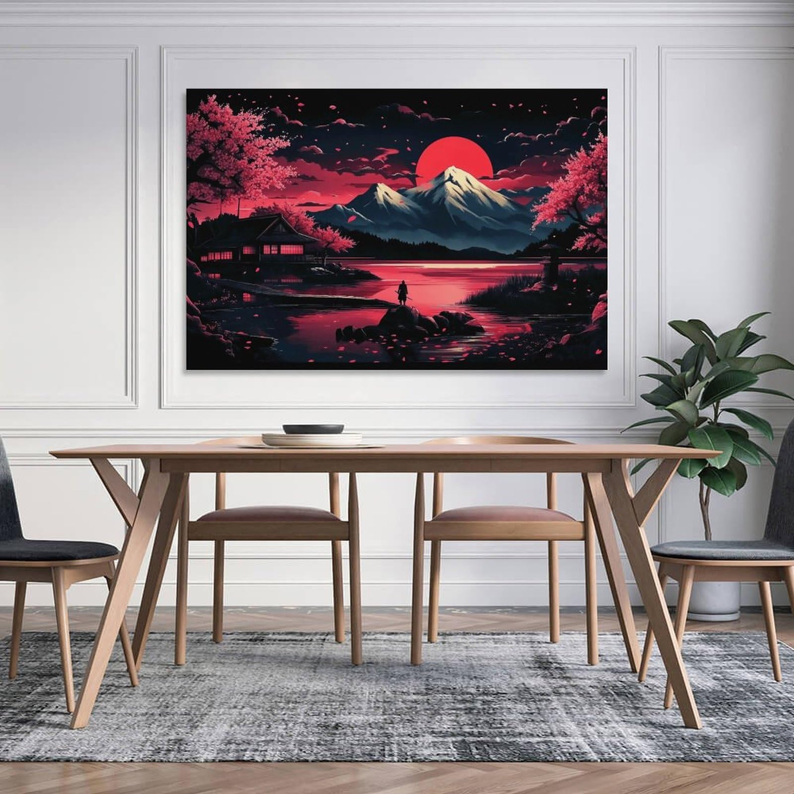 アート・デザイン・音楽 DAIWA PRESS VIEWING ROOM 13 Amazon.com: Framed Japanese Ocean Wave Wall Art Canvas Blue Waves